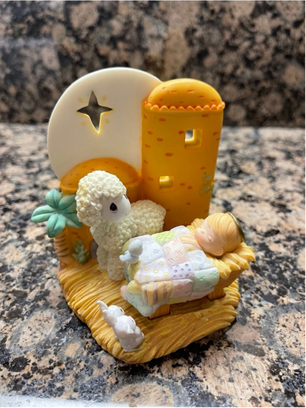 Precious Moments-Holiday votive candle holder